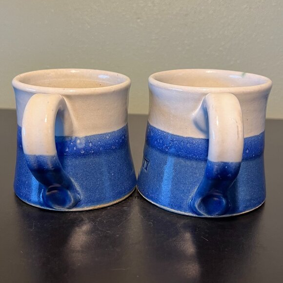 Two (2) Handcrafted Dunn County Pottery Mugs ~ Dipped Glaze ~ Made in Wisconsin - Picture 3 of 12